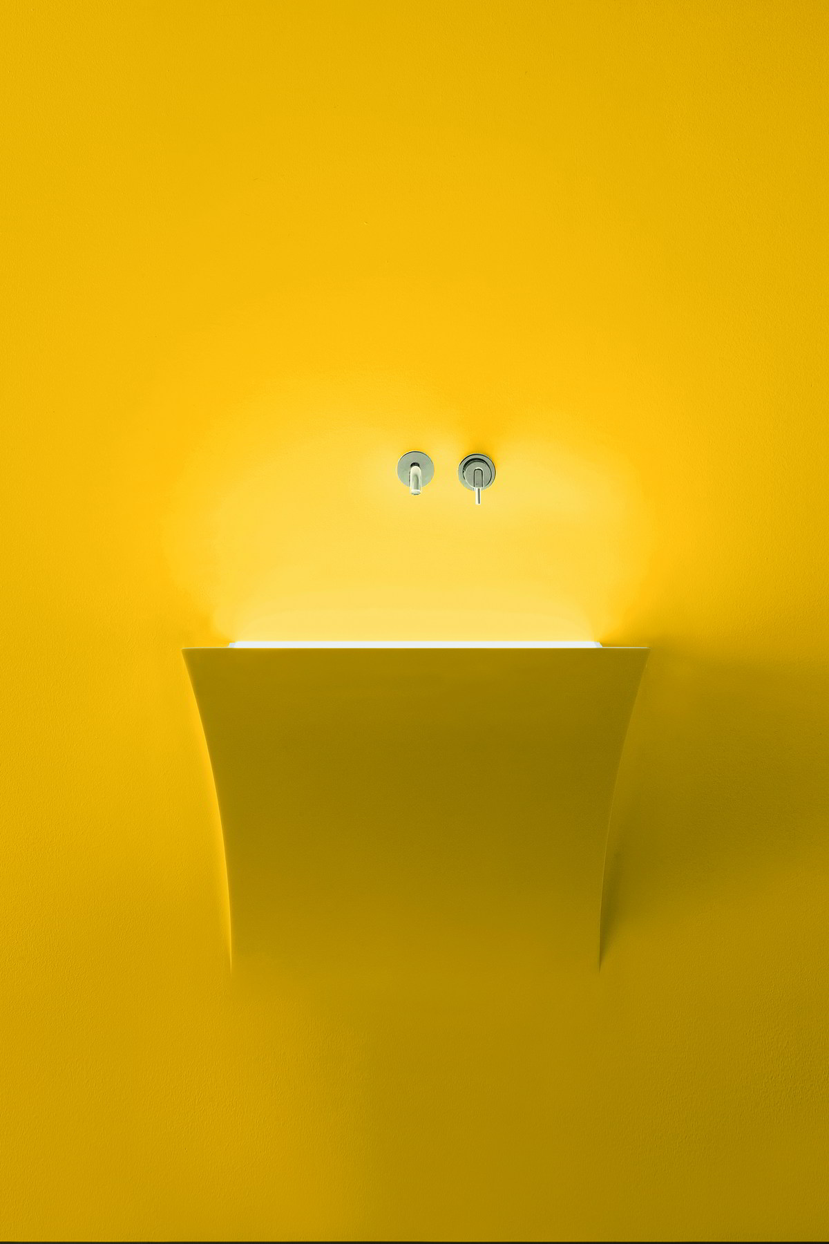 which seems to come out from the wall but at the same time blends within.