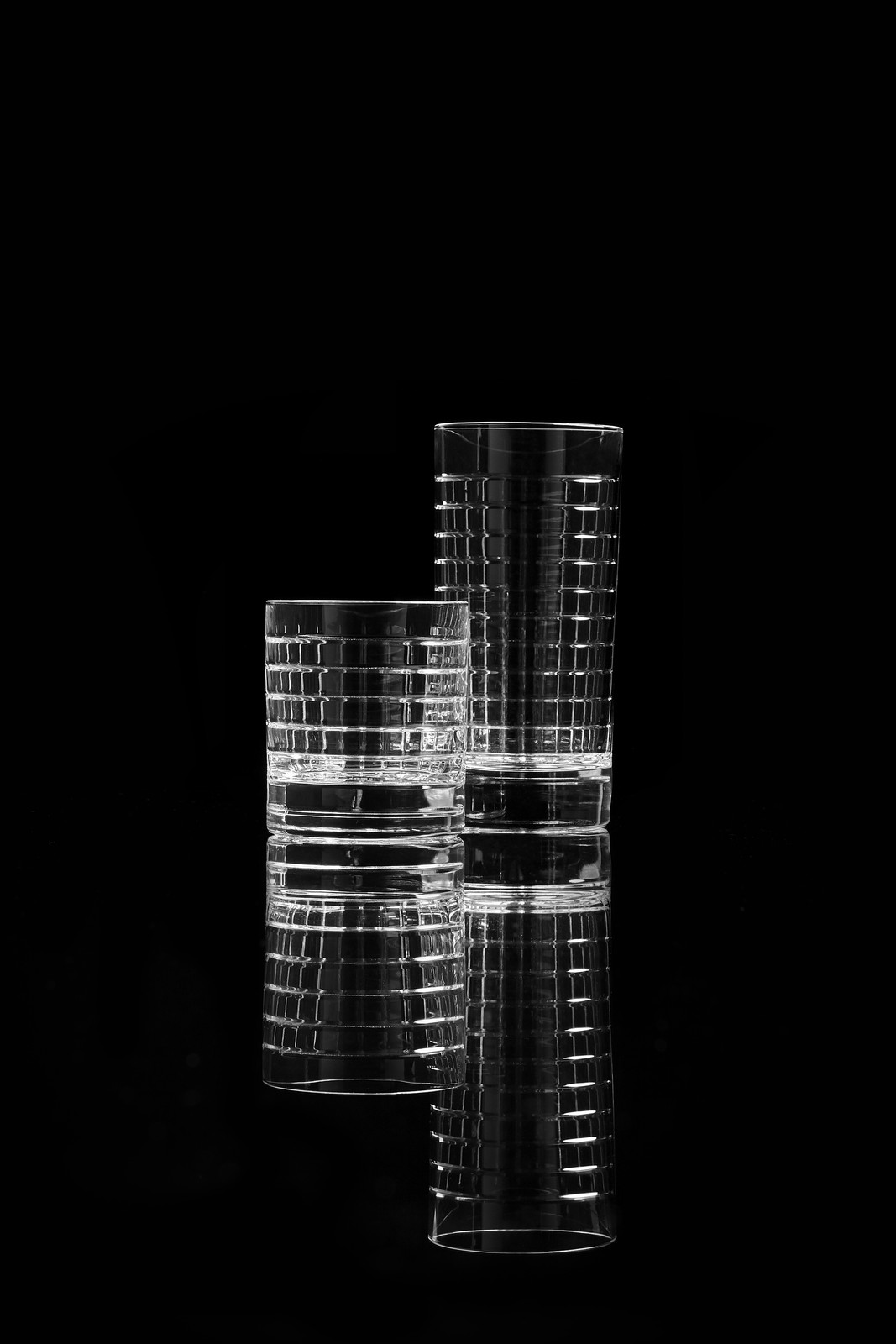 la sofisticata incisione manuale del cristallo risulterà decisiva nella percezione del volume. 