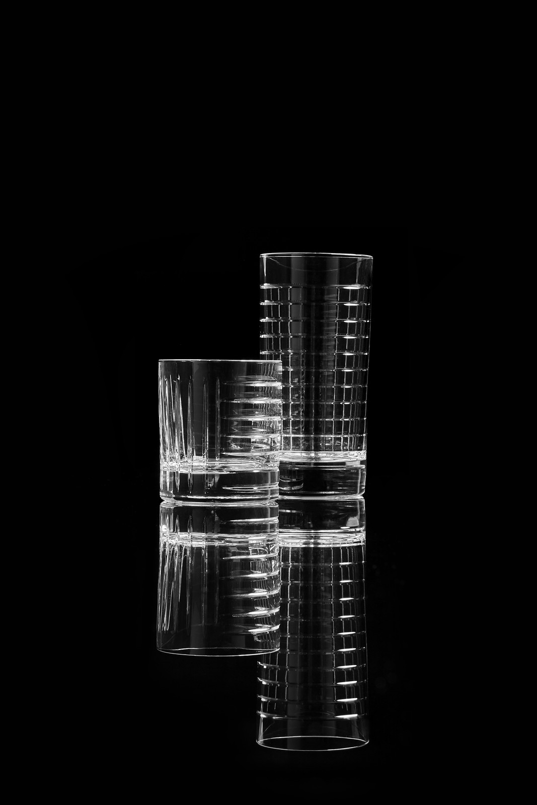 la sofisticata incisione manuale del cristallo risulterà decisiva nella percezione del volume. 