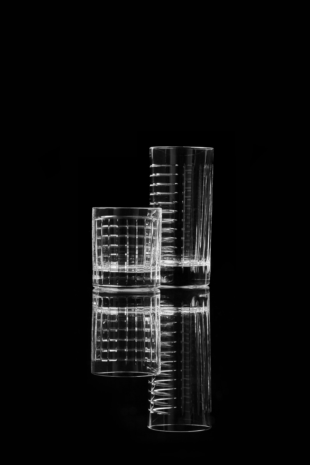 la sofisticata incisione manuale del cristallo risulterà decisiva nella percezione del volume. 