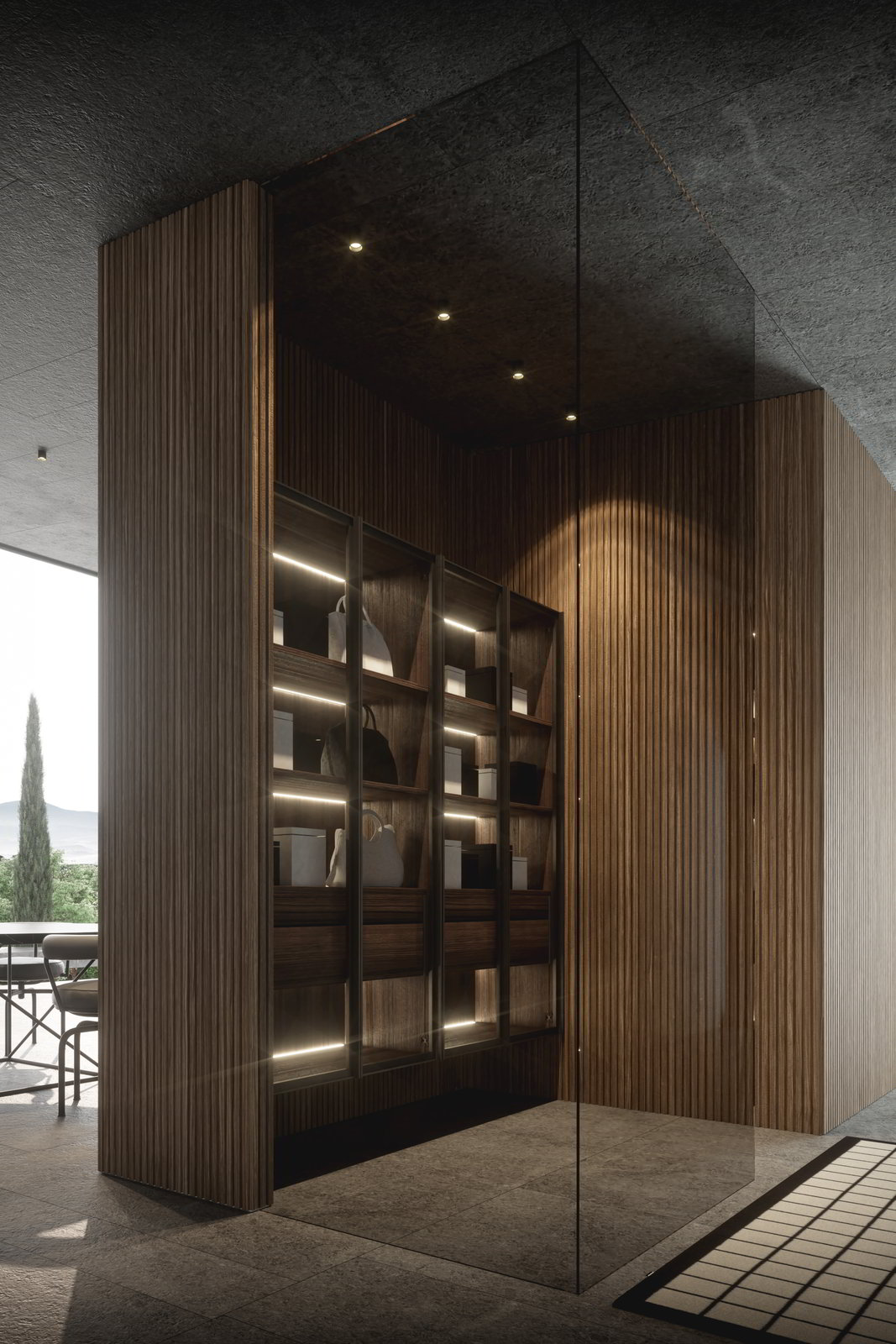The research on materials, surfaces and furnishings best expresses the concept of a project that makes the preciousness of the details its distinctive.