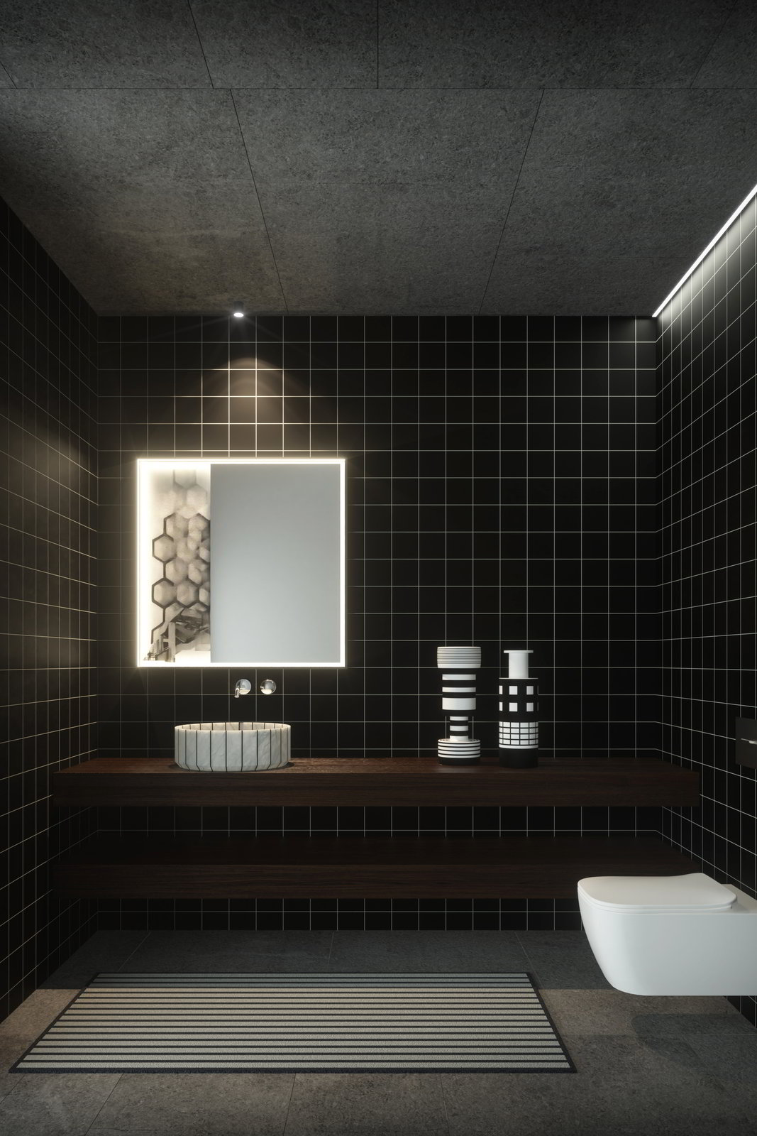The research on materials, surfaces and furnishings best expresses the concept of a project that makes the preciousness of the details its distinctive.