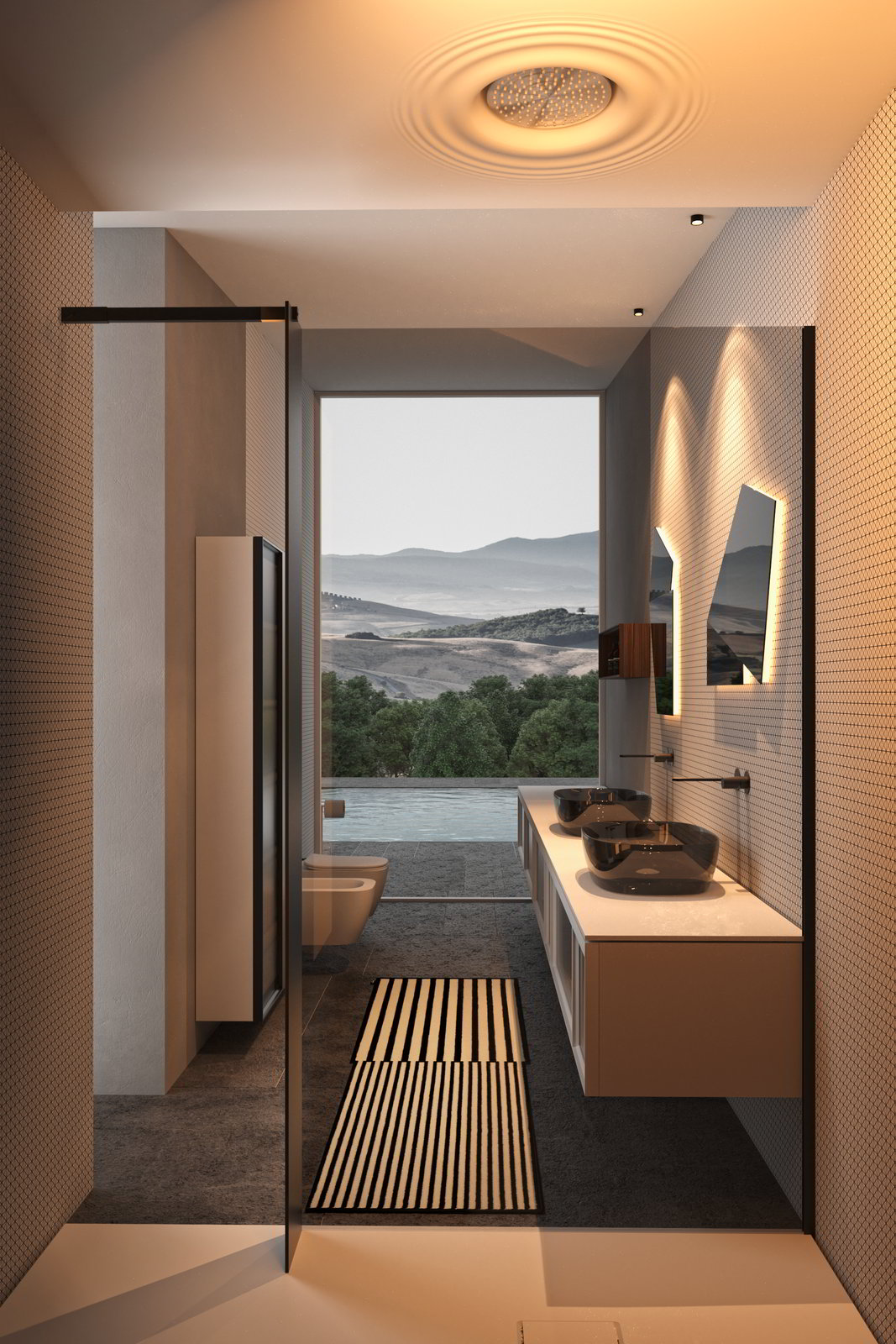The research on materials, surfaces and furnishings best expresses the concept of a project that makes the preciousness of the details its distinctive.