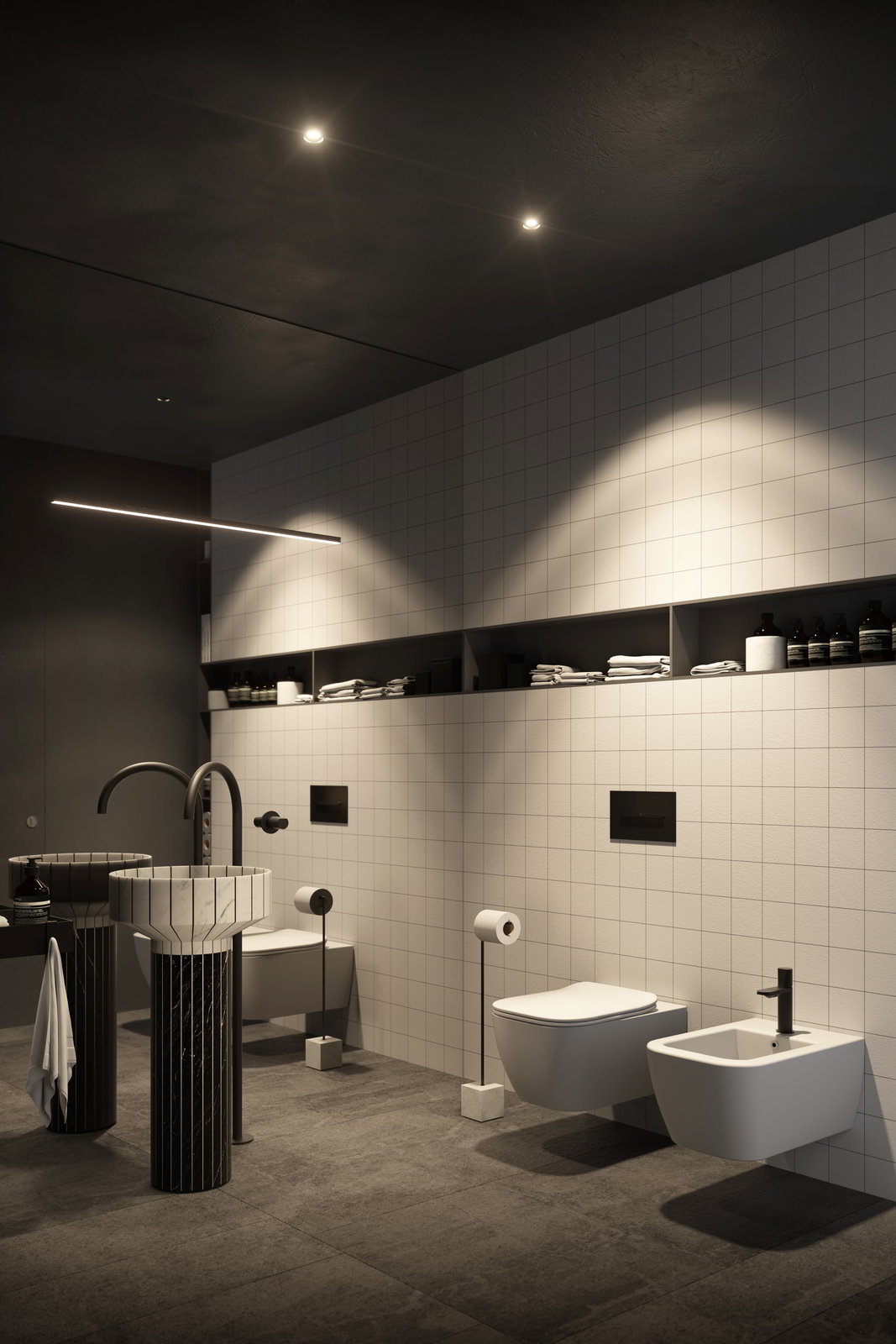 The research on materials, surfaces and furnishings best expresses the concept of a project that makes the preciousness of the details its distinctive.