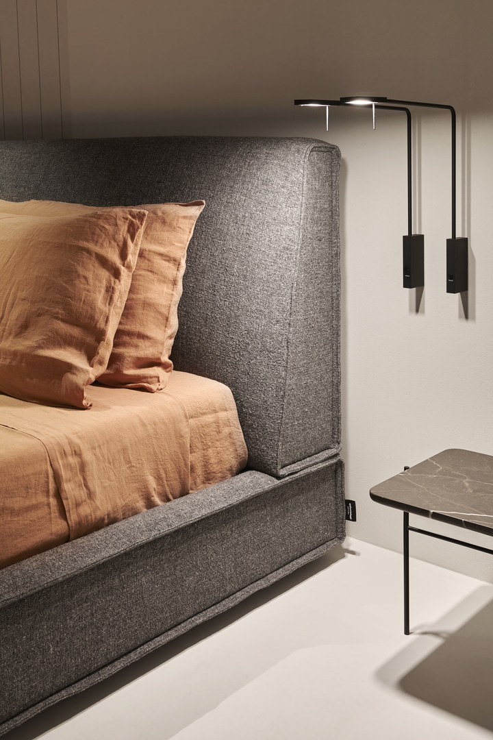 the prominent stitching becomes decoration