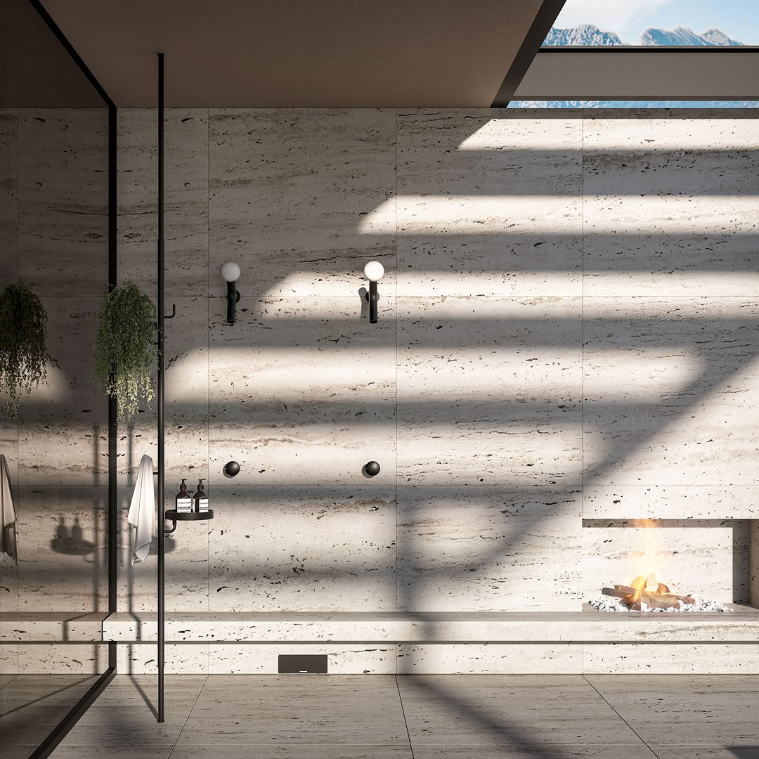 The alternation of solids and voids generates shapes, light and shadows