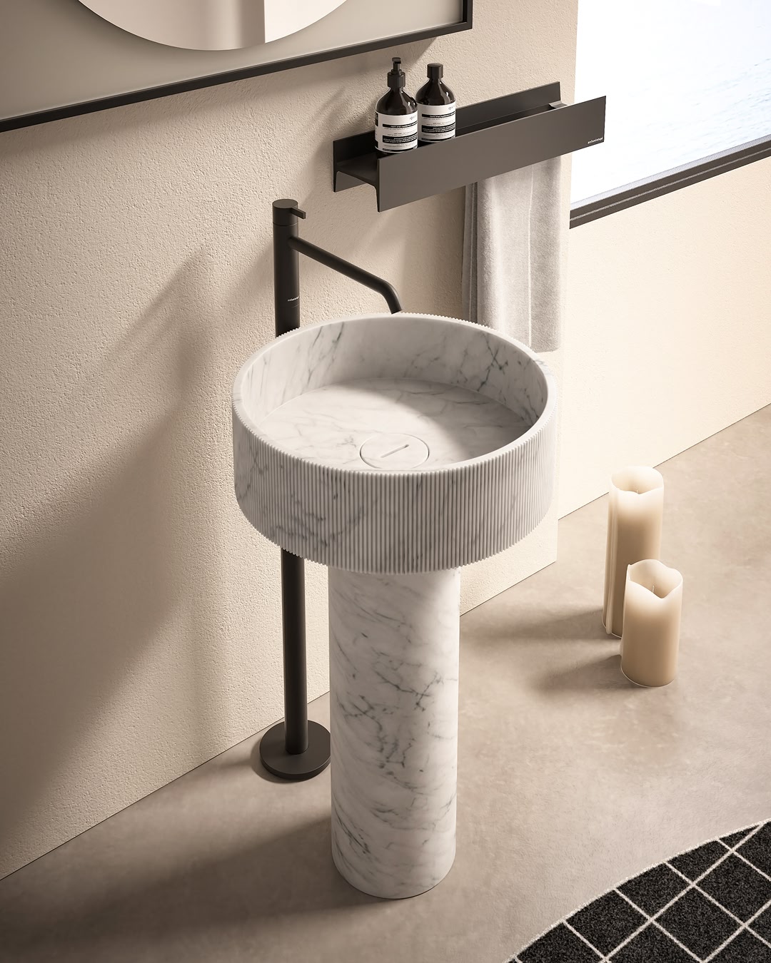 a balanced combination of two cylindrical volumes