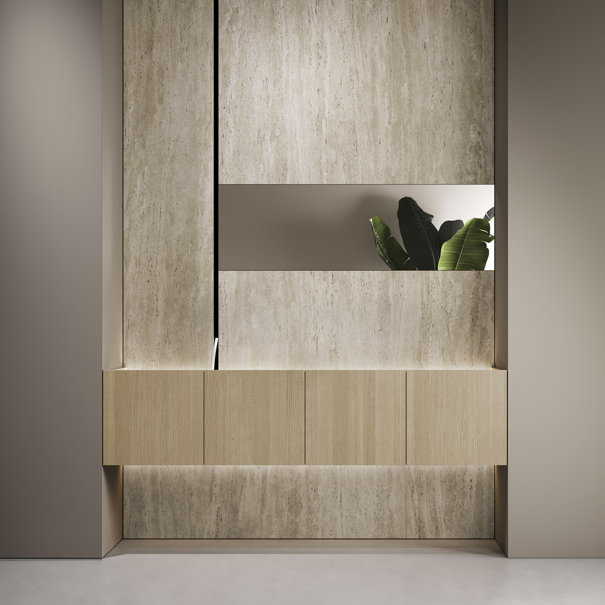 washbasin with a strong architectural identity